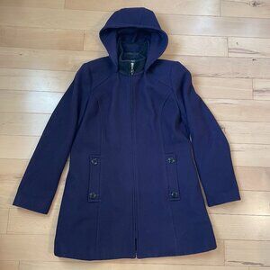 Beautiful Vintage Women's Esprit Hooded Wool Coat - Size L/XL